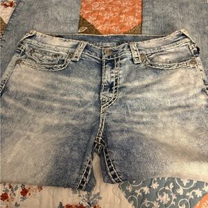 True Religion Light Blue Distressed Jeans